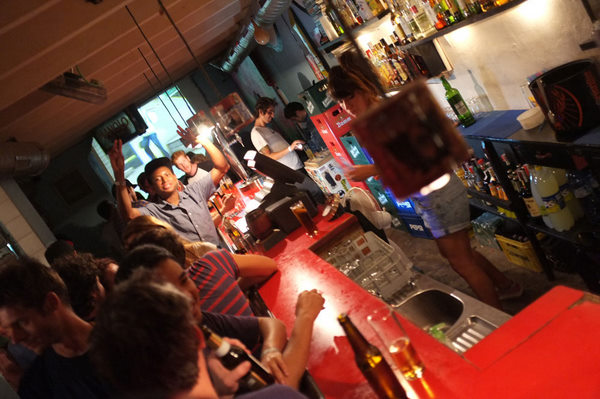 Barcelona: It's Friday night and the bar is packed